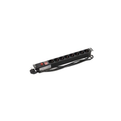 PA-PDU-8WAYS – PDU(Metal) Germany 6/8 ways with switch and overload protection with Euro plug